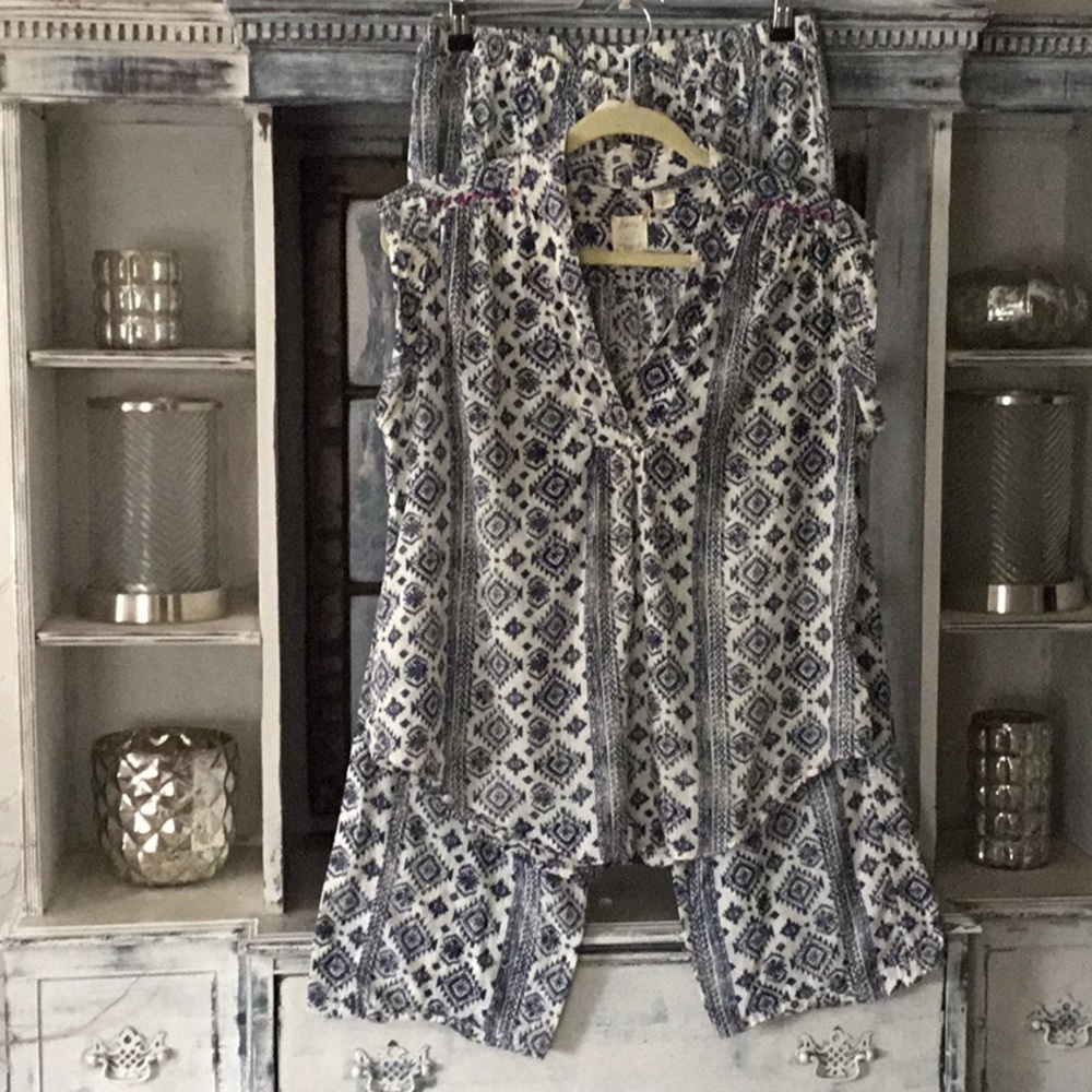 Lucky Brand 2 Piece Lounge Wear PJ Set SZ S NWOT